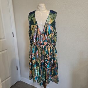 Southern Fried Chics Emerald Way Sequin Dress